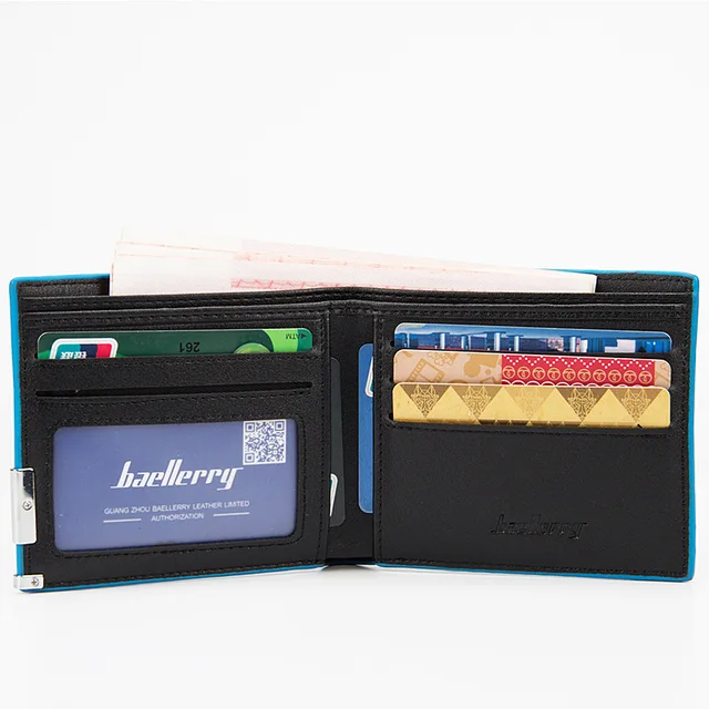 Stylish Men S Front Pocket Wallet Portable Slim Purses Business - stylish men s front pocket wallet portable slim purses business money clip pu leather bifold wallet with id windows wb166